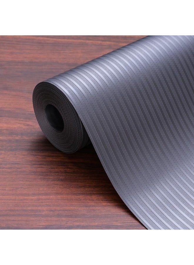 Easy Home حصيرة مضادة للانزلاق متعددة الاستخدامات من EASY HOME (60 سم × 10 متر، خطوط رمادية) - مقاومة للماء، ورقة بطانة قابلة للغسل للطبخ، الحمام، الأدراج، الخزائن، الثلاجة وسطح الطاولة - Image 1