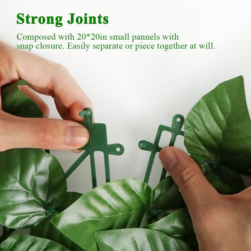 iCover Artificial Ivy Privacy Screen for Fence, 39x118in Strengthened Joint Prevent Leaves Falling Off, Faux Hedge Panels Greenery Vines, Decorative Fences for Outdoor, Garden - Image 4