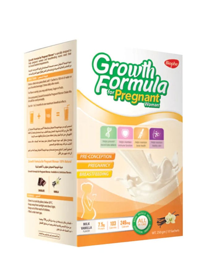 Biophe Growth Formula For Pregnant Woman - Vanilla -250g - 10 Sachets 
