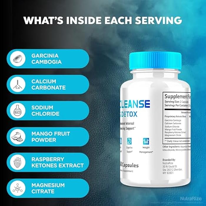 NutraRize (3 Pack) Ketosyn Cleanse & Detox Capsules, Ketosyn Pills for Advanced Weight Loss, Maximum Strength Keto Blend Support Supplement, Keto Syn Internal Cleansing Pastillas Reviews (180 Capsules) - Image 5