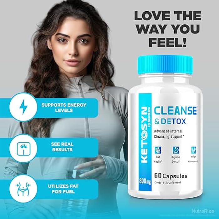 NutraRize (3 Pack) Ketosyn Cleanse & Detox Capsules, Ketosyn Pills for Advanced Weight Loss, Maximum Strength Keto Blend Support Supplement, Keto Syn Internal Cleansing Pastillas Reviews (180 Capsules) - Image 4