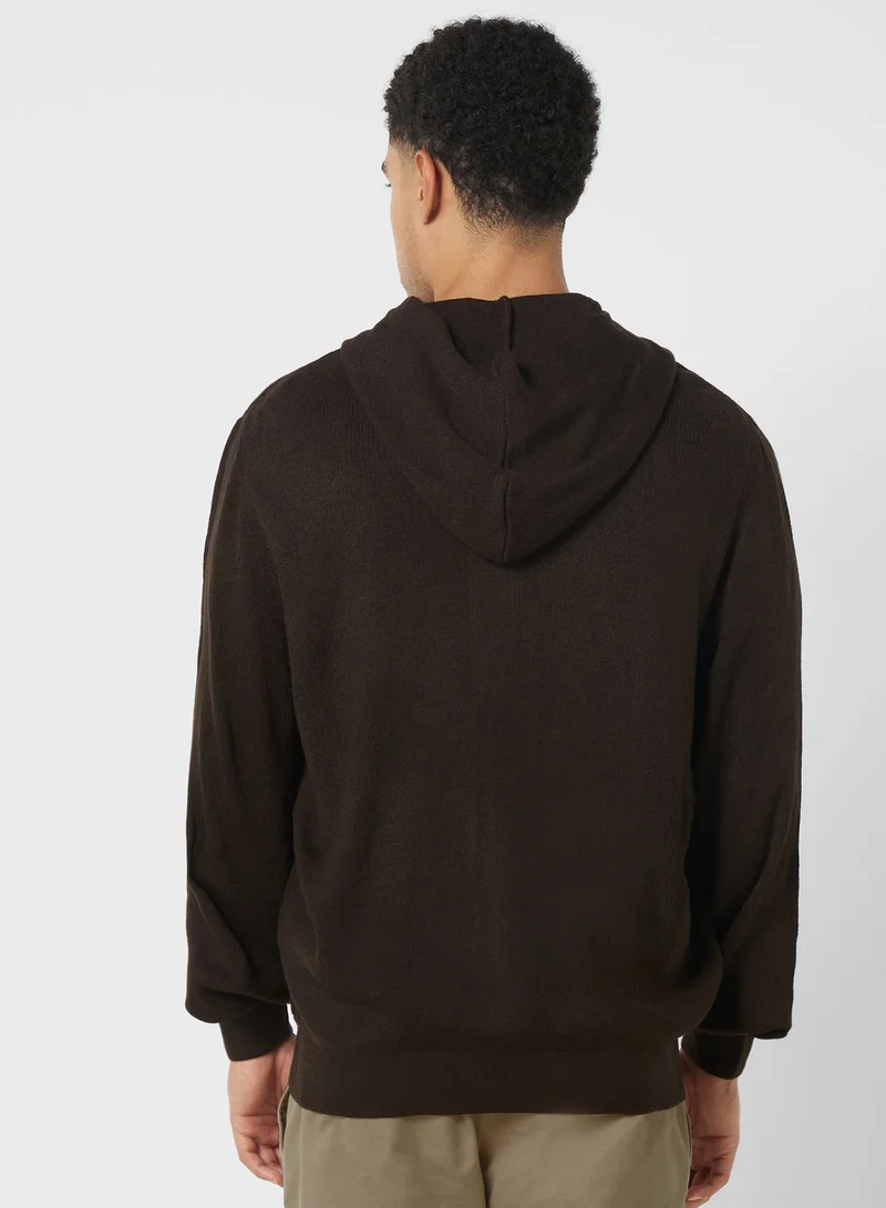 Robert Wood Knitted Zip Hoodie