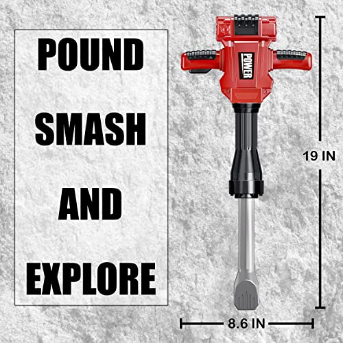 TeganPlay Kids Jackhammer Toy Drill Toddler Construction Tools and Equipments Includes Mask Safety Goggles and Earmuffs - Image 5