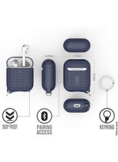 Catalyst Key Ring Case For Airpods 1 & 2 Midnight Blue  - Image 2
