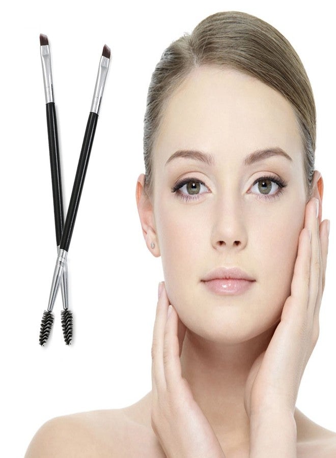 Vtrem Duo Eyebrow Brush 2 Pack Professional Angled Eye Brow Eyeliner and Spoolie Brushes Double Head Makeup Brow Definer Apply for Brow Powders Waxes Gels and Blends - Image 4