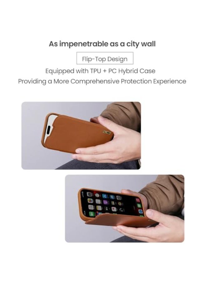 general Case Compatible with iPhone 17 Pro Max, PU Leather Flip Case Built-in Card Slot, Slide Camera Cover Lens Privacy Protection Shockproof Protective Cover - Image 5