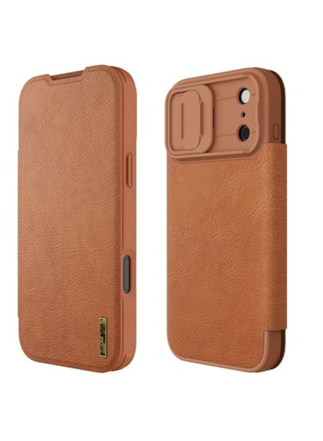 general Case Compatible with iPhone 17 Pro Max, PU Leather Flip Case Built-in Card Slot, Slide Camera Cover Lens Privacy Protection Shockproof Protective Cover - Image 1
