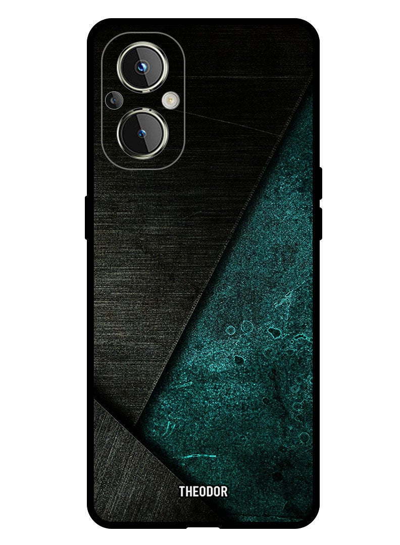 Theodor Protective Case Anti Scratch Shock Proof Bumper Cover For Oppo Reno 8 Z  Black Dark Green Pattern - Image 1