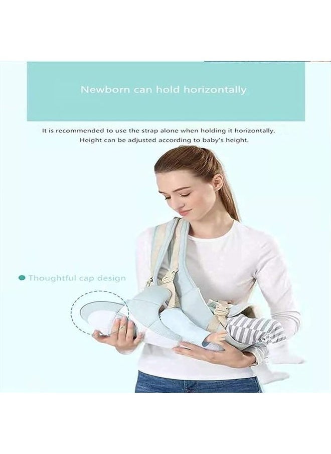 Arabest Multifunction Baby Strap Waist Stool Hip Seat Baby Carrier, Suitable For 0-36 Months Baby,6 in 1 Carrying Mode,Adjustable Size, Very Suitable For Hiking Shopping Trip (Blue)  - Image 4