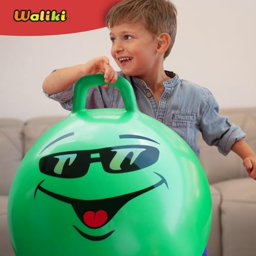 WALIKI Hop Ball Toy for Boys and Girls 3 4 5 and 6 Years old | 18” Green Hopper Jumping Therapy Ball for Kids | Outdoor Toys for Kids Who Love Hopping - Image 5