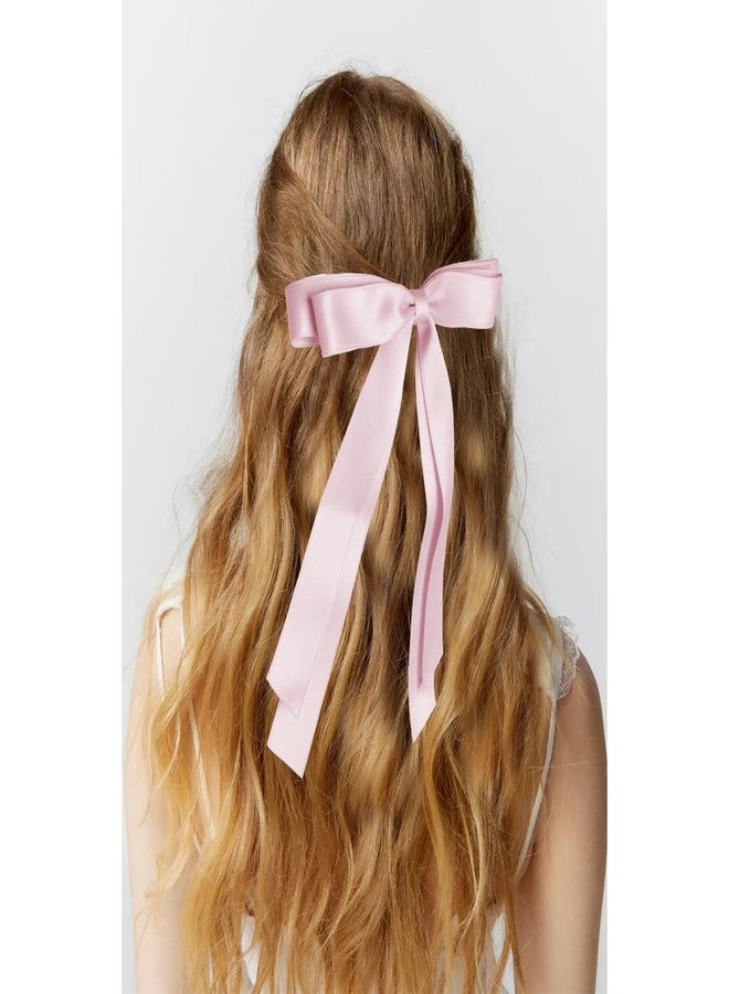 Cerun 3Pcs Luxury Hair Clip, Satin Bows for Hair Clips - Beige, Pink, Black Hair Ribbon Clips for Women and Girls, Romantic Hairstyles, Wide Applications - Image 5