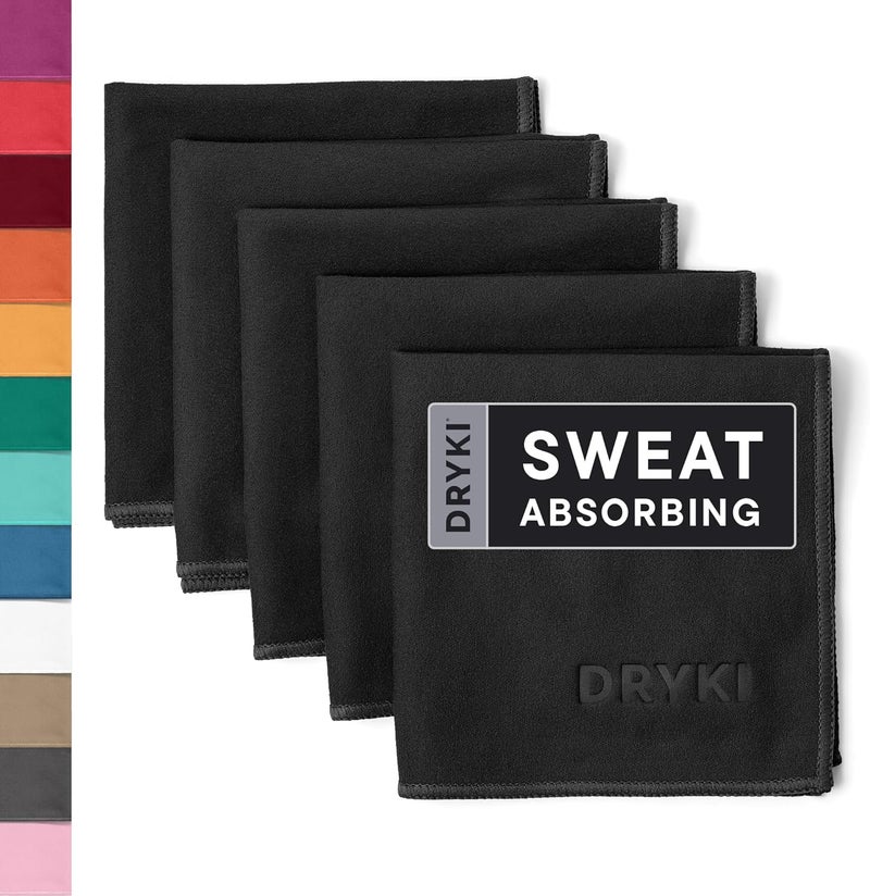 DRYKI Sweat Absorbing Handkerchief Towels - Sport Microfiber for Wicking Sweat from Hands, Face, Body - Image 1