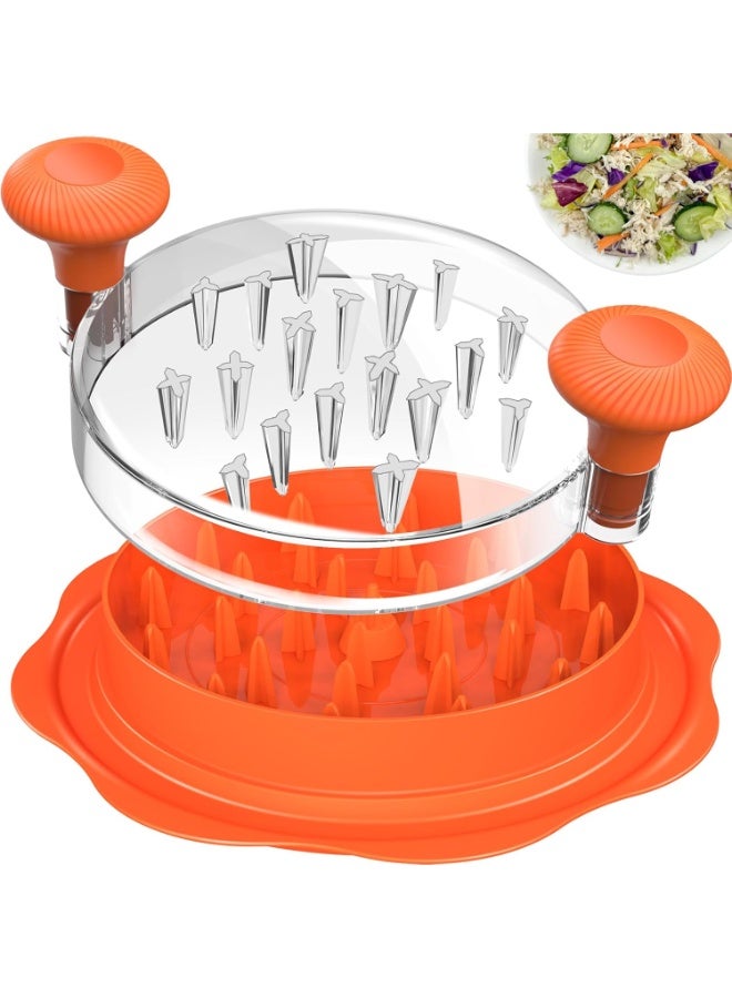 NANAO 10" Pro Chicken Shredder Tool Twist Large for Kitchen, BPA-Free Food-Safe Meat Grinder, Visible Chicken Breast Meat Shredder with Strong Anti-Slip Bottom & Ergonomic Handle, Orange - Image 1