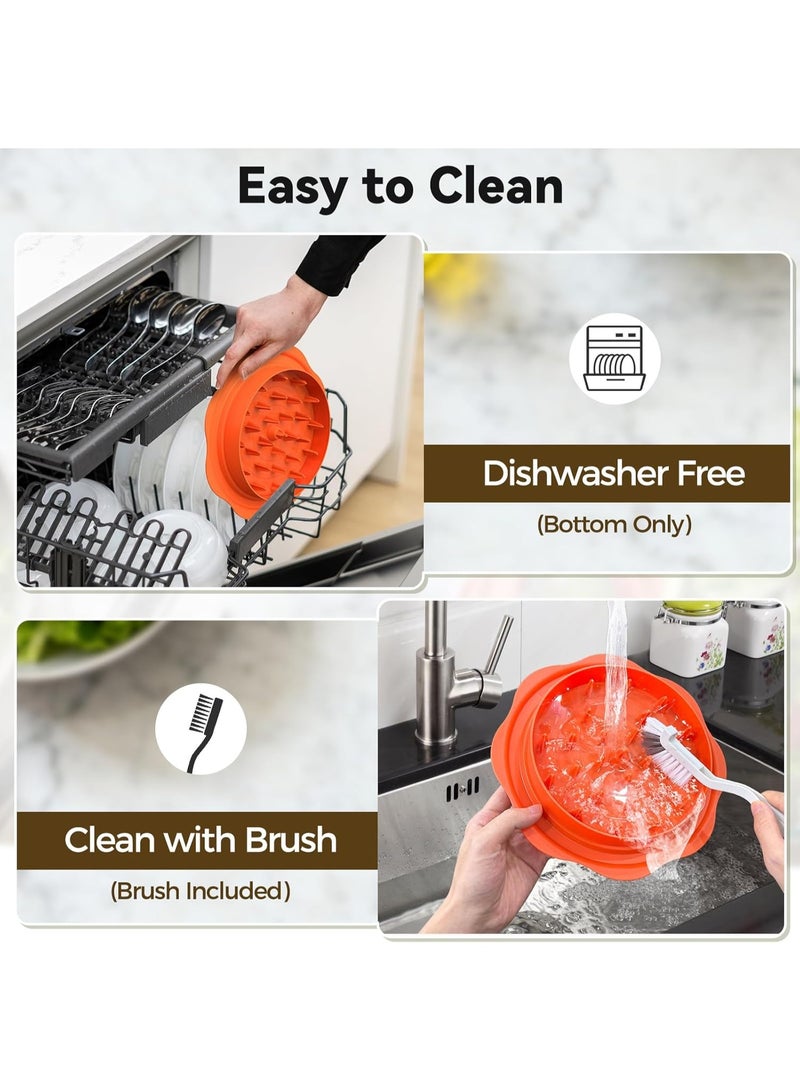 NANAO 10" Pro Chicken Shredder Tool Twist Large for Kitchen, BPA-Free Food-Safe Meat Grinder, Visible Chicken Breast Meat Shredder with Strong Anti-Slip Bottom & Ergonomic Handle, Orange - Image 5