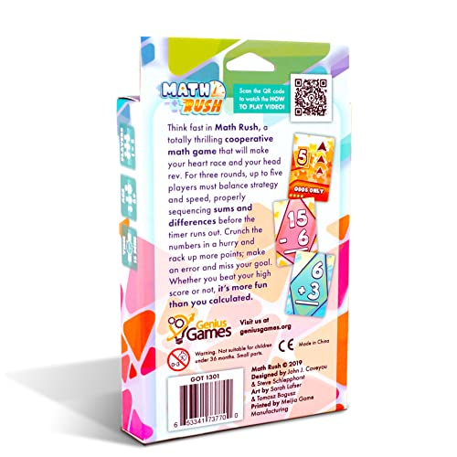 Genius Games Math Rush Addition Subtraction Volume 1 A Cooperative TimeBased Math Flash Card Game for Kids 812 Puzzle Games and Fun Stuff for Middle School Math Class Homeschool STEM Toys Games - Image 5