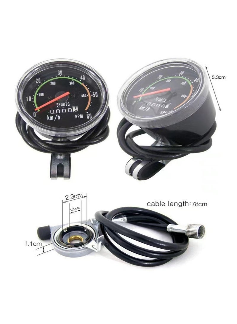Goolsky Bike Speedometer,Mechanical ycle Computer Bike Speedometer Odometer Cycling Stopwatch Cyclocomputer - Image 3