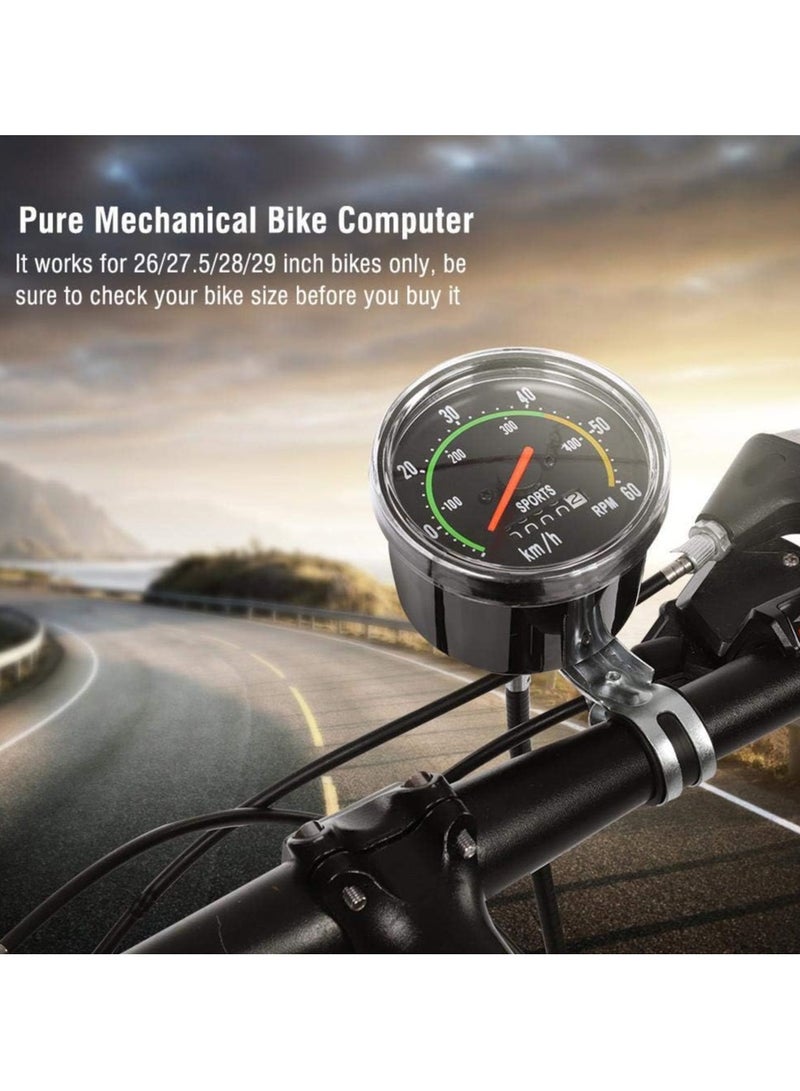 Goolsky Bike Speedometer,Mechanical ycle Computer Bike Speedometer Odometer Cycling Stopwatch Cyclocomputer - Image 2