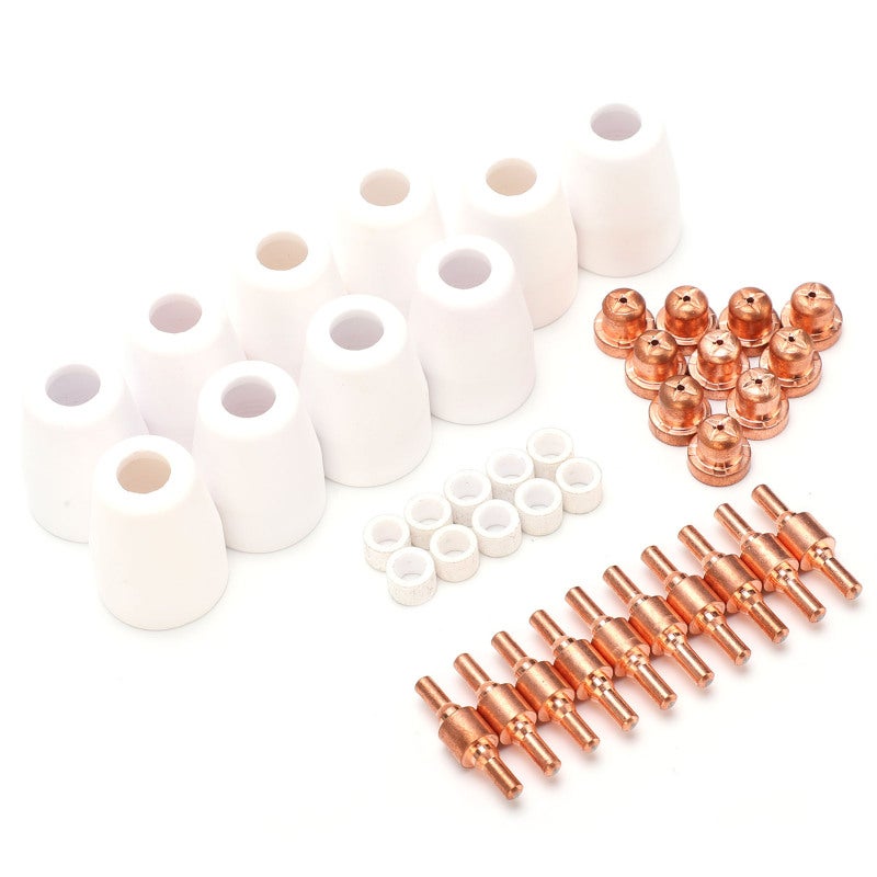 40Pcs Plasma Cutter Consumables Cutting Extended Electrode Electric Nozzle Ceramic Shunt PT‑31 - Image 1