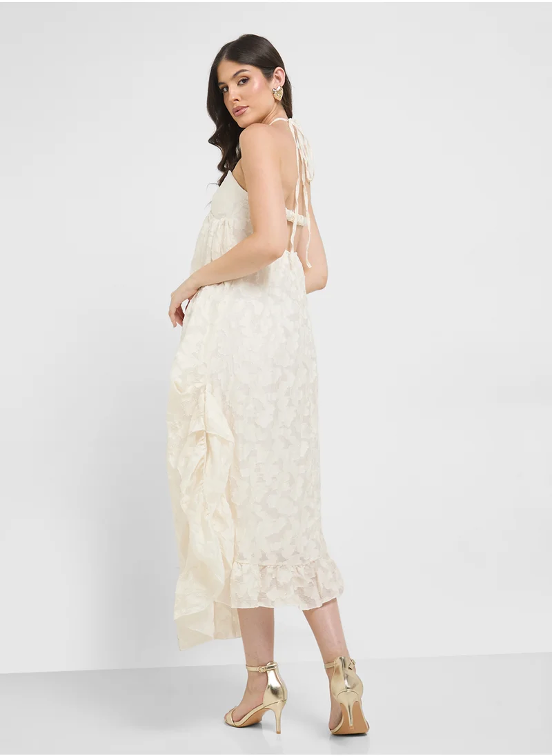 ايلا Halter Neck Textured Dress