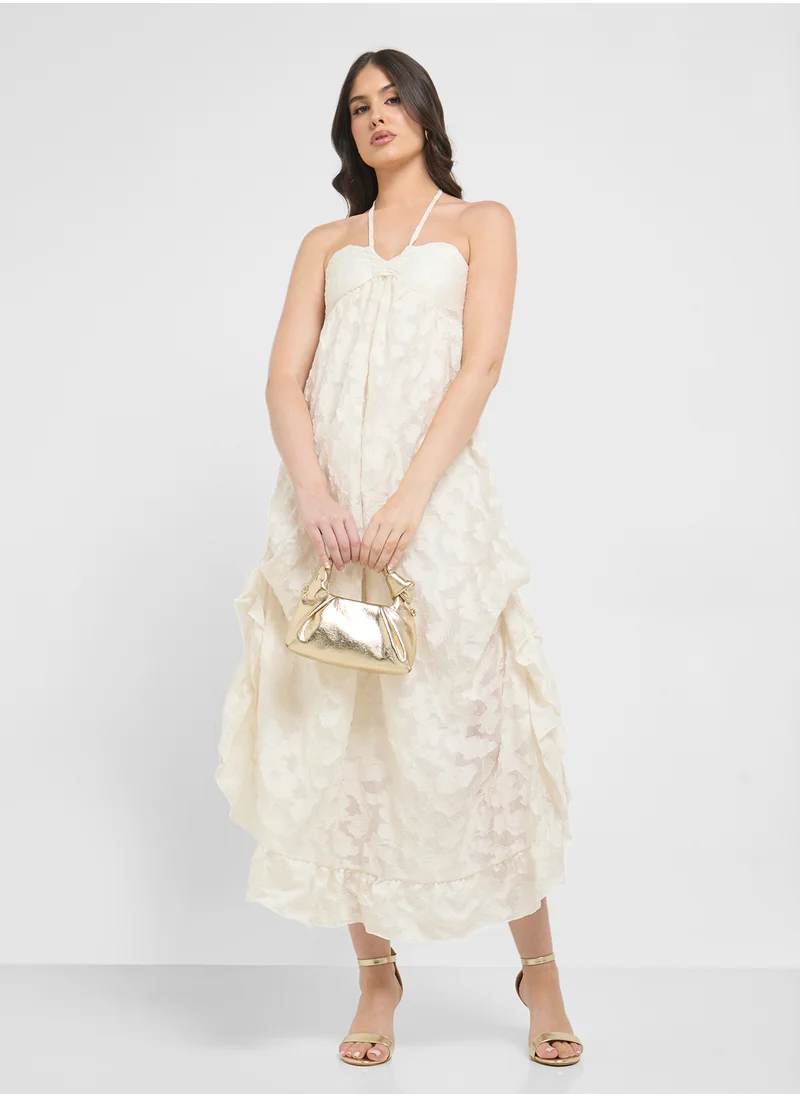 ايلا Halter Neck Textured Dress