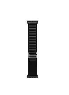Alpine Nylon Watch Band Compatible with Apple Watch 42mm/44mm/45mm/49mm Ladies and Mens, Adjustable Sport with Metal G-Hook Braided Strap for iWatch Ultra Series SE 8/7/6/5/4/3/2/1 Black  - Image 3