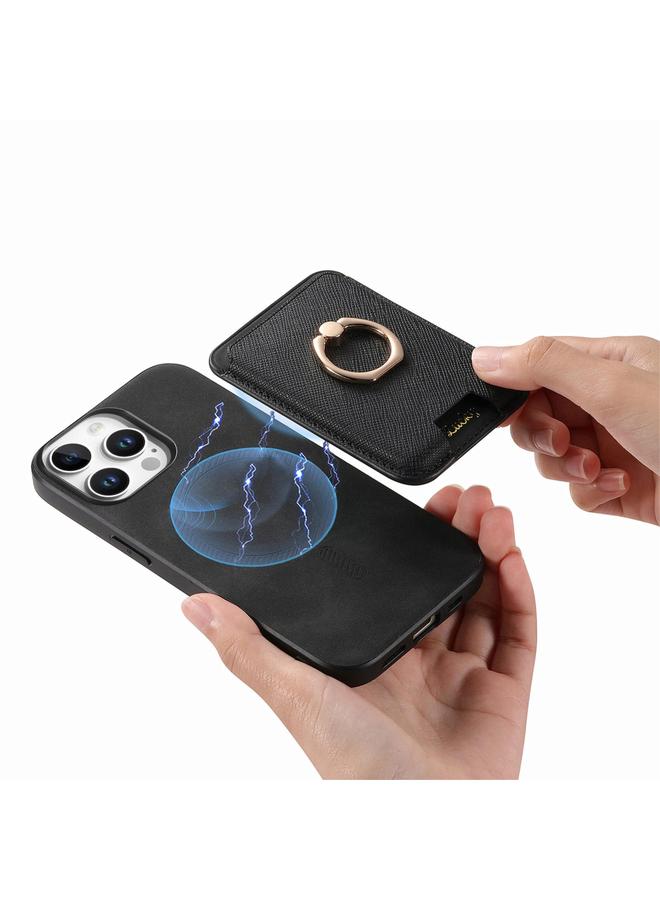 Zaboon Case For iPhone 13 Pro Retro Cross Leather Card Bag MagSafe Phone Case - Image 5