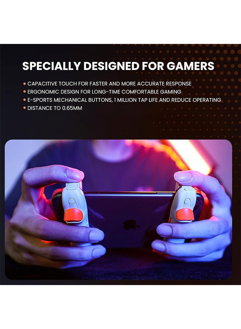 BIGBIG WON BIGBIG WON M1 Mobile Shooting Gaming Button Triggers , Mobile Game Controllers Plug and Play for iOS and Android Phone 4.7-6.5 inches Game Trigger for PUBG/Fortnite/COD White Joystick,Gamepad with vibration (M1-1 Piece) - Image 4