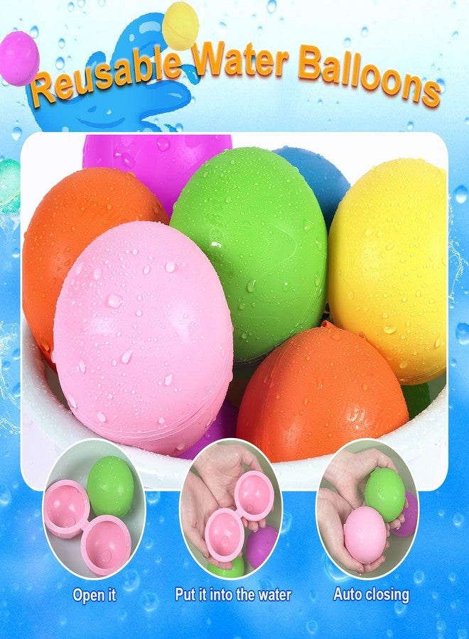 98K Reusable Water Balloons 6 Pcs with Mesh Bag, Pool Beach water Toys for Boys and Girls, Outdoor Summer Toys for Kids Ages 3-12 - Image 4