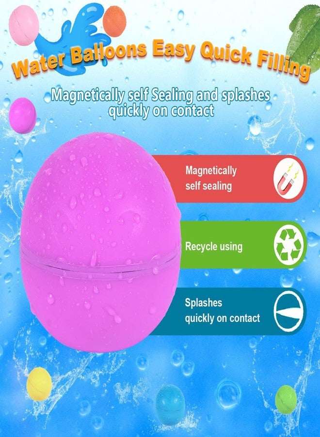 98K Reusable Water Balloons 6 Pcs with Mesh Bag, Pool Beach water Toys for Boys and Girls, Outdoor Summer Toys for Kids Ages 3-12 - Image 2