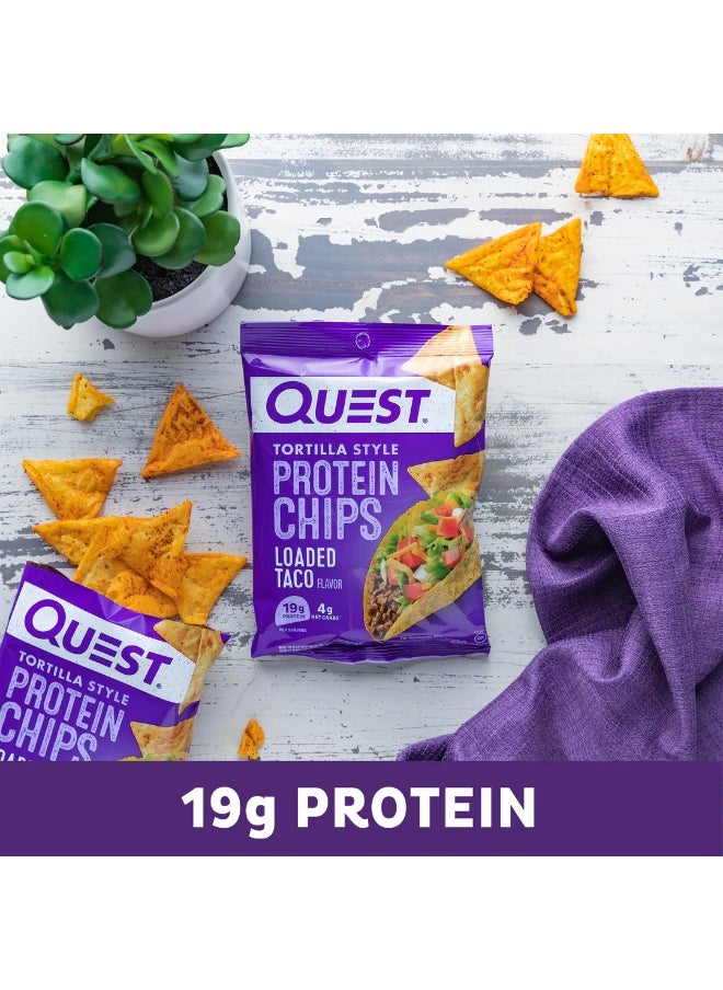 Quest - Tortilla Style Protein Chips, Quest, Loaded Taco, 8 Bags - Image 1