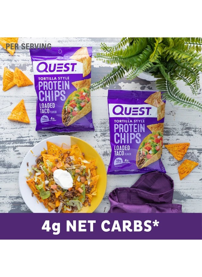 Quest - Tortilla Style Protein Chips, Quest, Loaded Taco, 8 Bags - Image 1