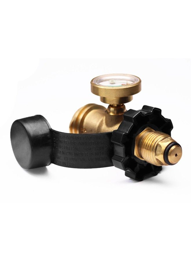 DOZYANT Universal Fit POL Propane Tank Adapter with Gauge - Converts POL LP Tank Service Valve to QCC1 / Type 1, Old to New Connection Type - Image 3
