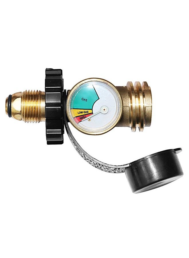 DOZYANT Universal Fit POL Propane Tank Adapter with Gauge - Converts POL LP Tank Service Valve to QCC1 / Type 1, Old to New Connection Type - Image 4
