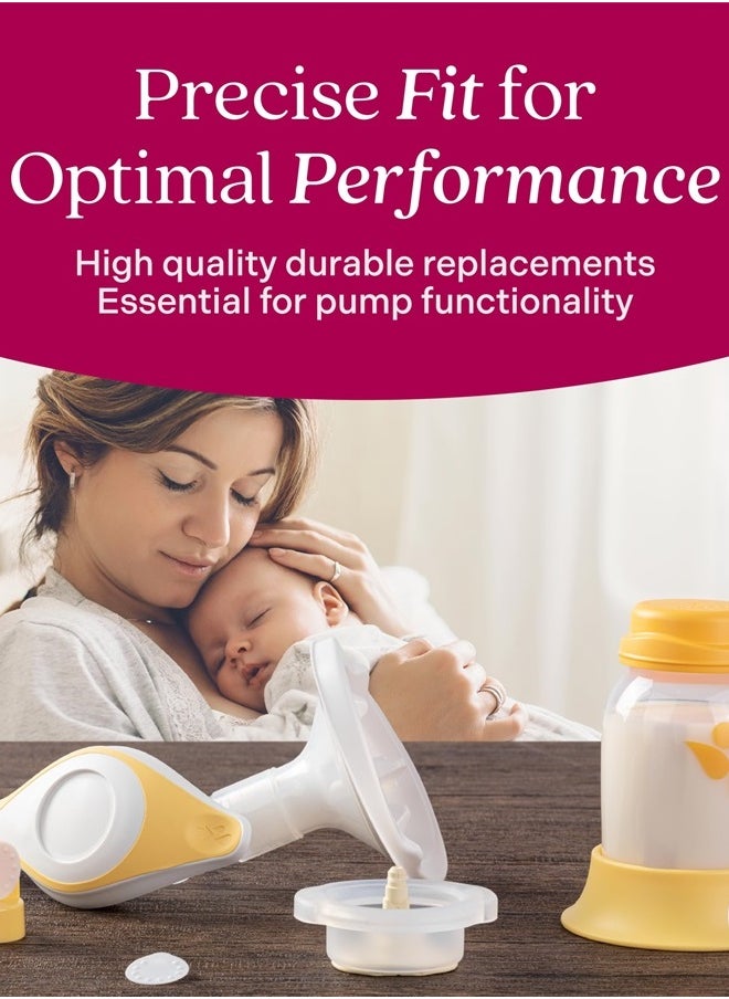 Nurse & Nourish - 8 O'Rings & 4 Breast Pumps Membranes for Medela Harmony Manual Breast Pump - Nurse and Nourish Parts for Medela Hand Pump Harmony & for Medela Membrane Replacement - Image 1