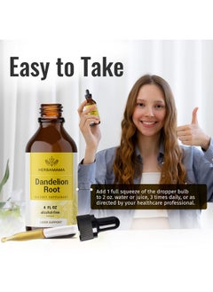 HERBAMAMA Dandelion Root Tincture Organic Dandelion Liquid Drops Dandelion Root Liquid Extract Supplements 4 Fl Oz  - Image 4