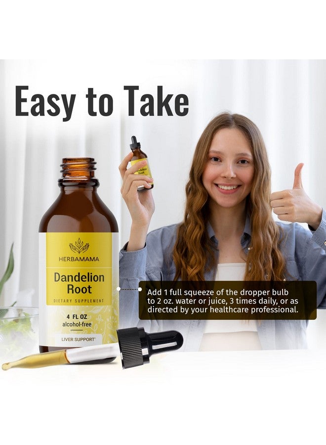 HERBAMAMA Dandelion Root Tincture Organic Dandelion Liquid Drops Dandelion Root Liquid Extract Supplements 4 Fl Oz - Image 4