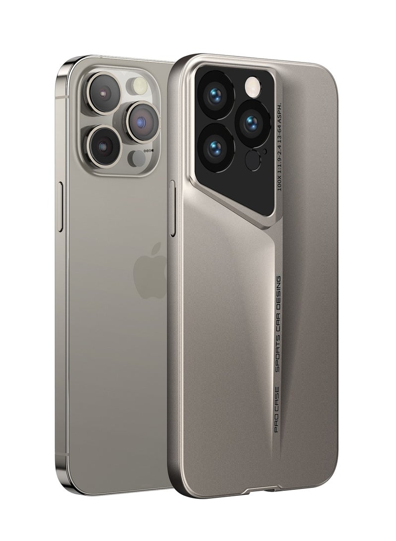 LEEKA iPhone 14 Pro LEEKA Ultra Slim New Sport Car Design Fiber Back Cover Luxury Camera Protection case for apple iPhone 14 Pro (Gold) - Image 1