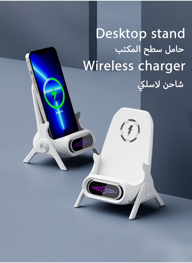 Jourvent - Wireless Charging Phone Stand, Adjustable Desktop Holder with Anti-Slip Base and Convenient Charging Port - Image 1