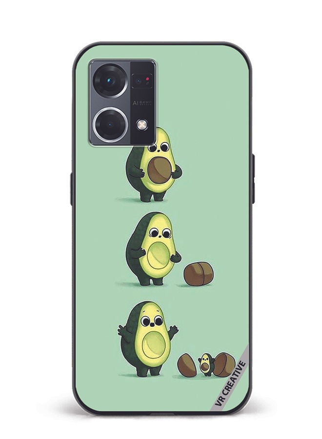 VR CREATIVE Protective Case Cover For Oppo Reno8 4G Avacoda Design Multicolour - Image 1