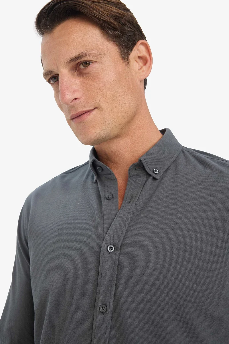 Defacto  Regular Fit Polo Shirt Long Sleeve Shirt for Men | Best Price UAE
