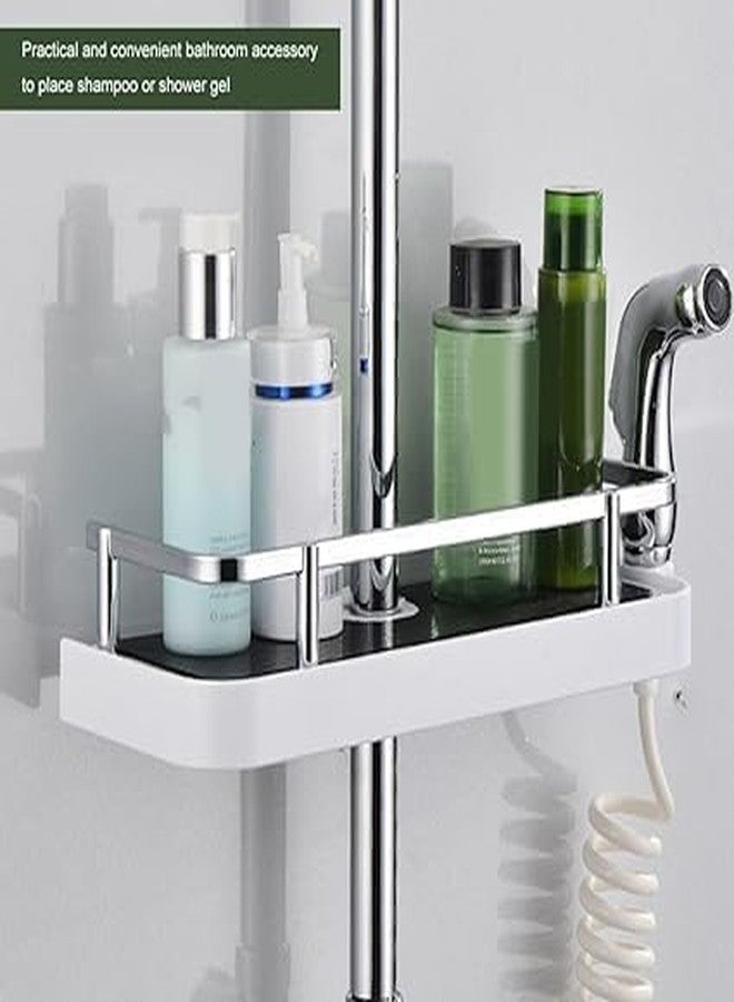 Darshan Mart Multi-Purpose Storage Organizer Rack, Space-Saving for Home Kitchen Bathroom Bedroom Office, Easy Assembly (Wall Mounted Shower Storage Caddy Rack) - Image 2