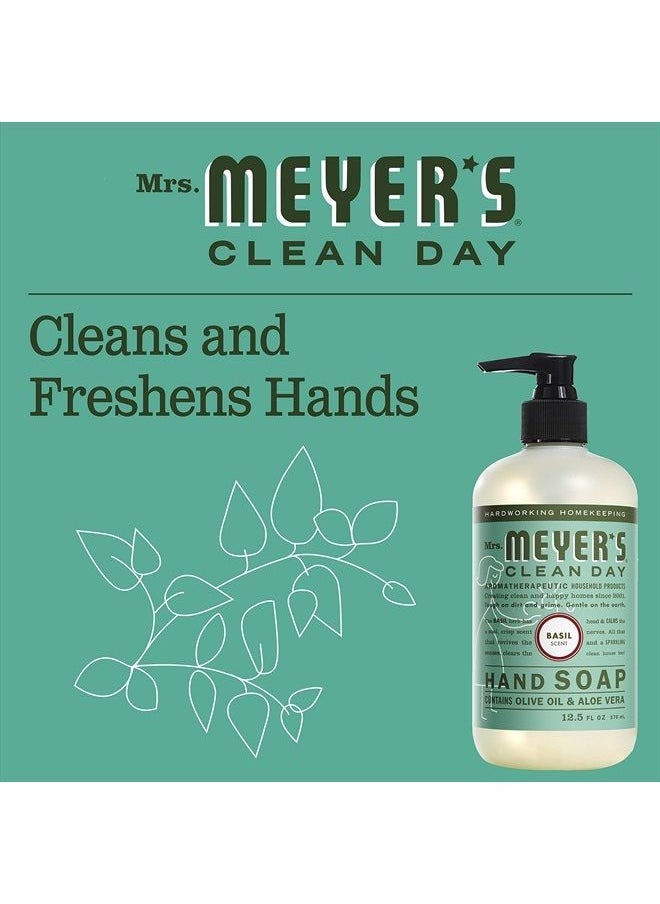 Mrs. Meyer's Clean Day Mrs Meyers Hand Soap Basil 12.5 Ounce Pump (370ml) (6 Pack)  - Image 4