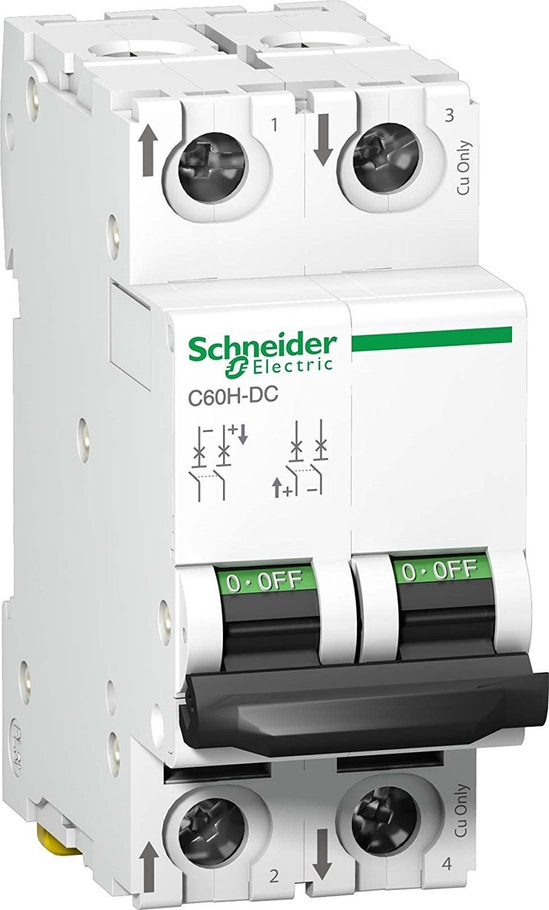 Schneider Electric SCHNEIDER 16 Ampere 2 Pole DC Solar MCB White 