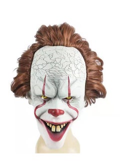 Brain Giggles Brain Giggles Full Face Pennywise Clown Mask - Scary and Creepy Mask for Halloween Costume Party  - Image 1