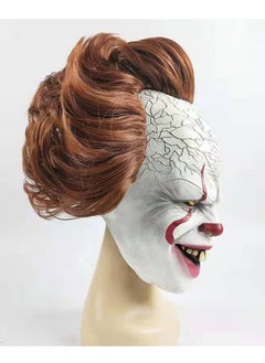 Brain Giggles Brain Giggles Full Face Pennywise Clown Mask - Scary and Creepy Mask for Halloween Costume Party  - Image 2