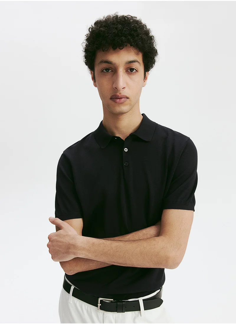 اتش اند ام Slim Fit Silk-Blend Polo Shirt