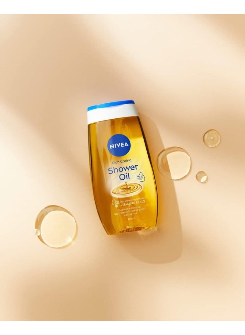 NIVEA Natural Oil Shower Oil 200 ml - Image 4