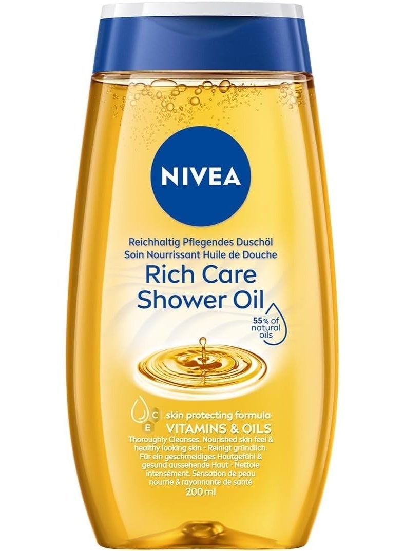 NIVEA Natural Oil Shower Oil 200 ml - Image 1