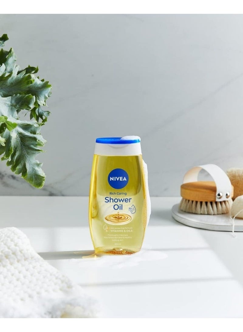 NIVEA Natural Oil Shower Oil 200 ml - Image 3