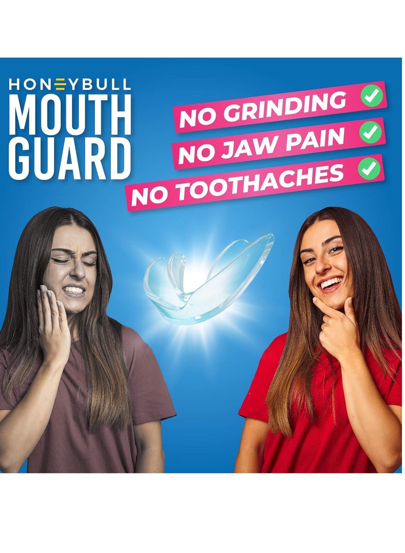 HONEYBULL HONEYBULL Mouth Guard for Grinding Teeth [6 Pack - Mixed] Comes in 2 Sizes for Light and Heavy Grinding | Comfortable Custom Mouth Guard for Clenching Teeth at Night, Bruxism, Whitening Tray & Guard - Image 3